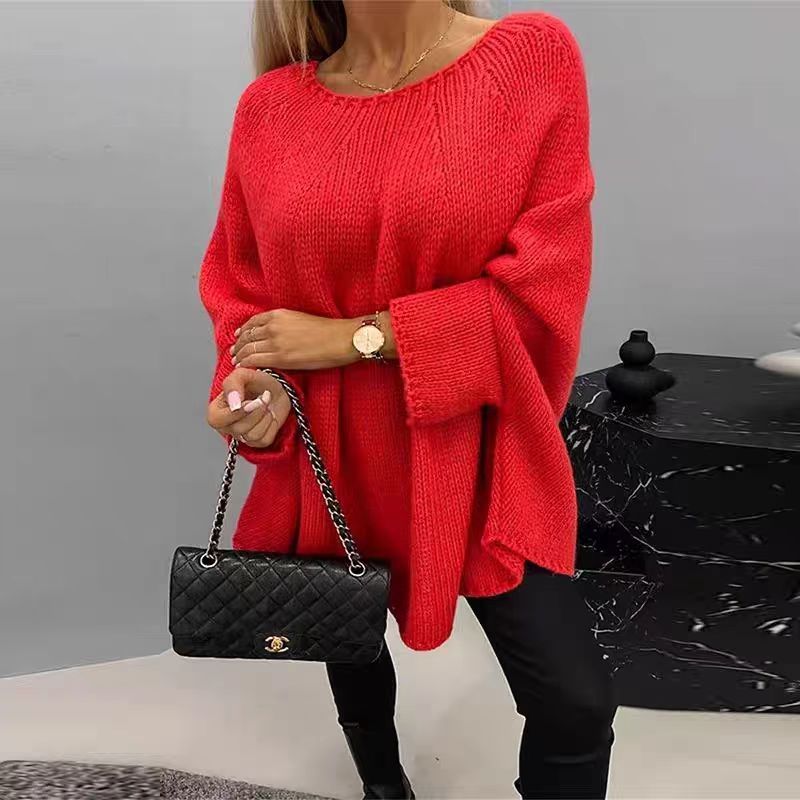 Winter Oversized Batwing Sleeve Pullover Sweater