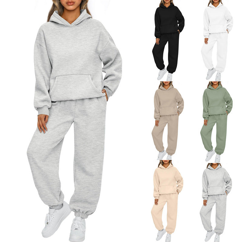 Two-piece Casual Hoodie Sportswear Trousers Suit