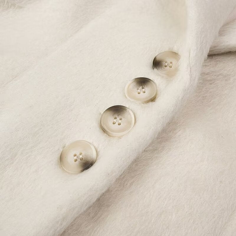 Women's Fashion Loose Lapels Wool Plush Coat