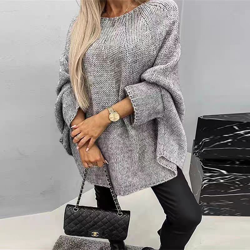 Winter Oversized Batwing Sleeve Pullover Sweater