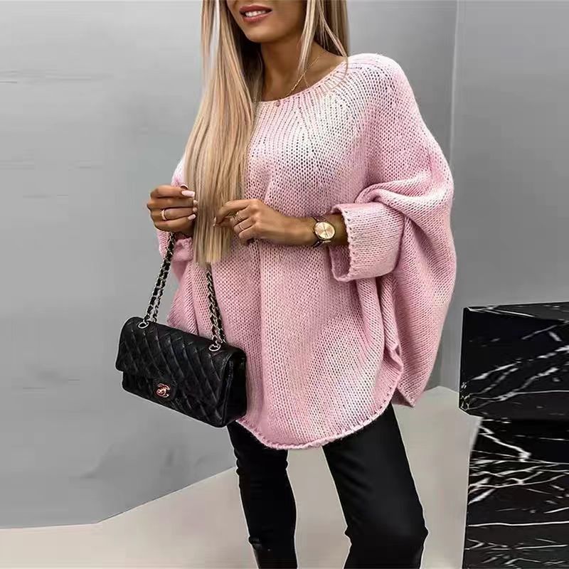 Winter Oversized Batwing Sleeve Pullover Sweater