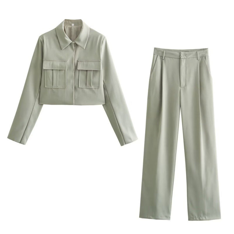 Temperament Coat Trousers Straight Pants Suit