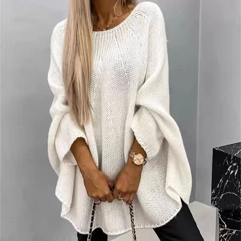 Winter Oversized Batwing Sleeve Pullover Sweater